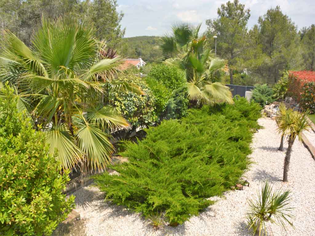 villa in Sitges with beautiful vegetation.