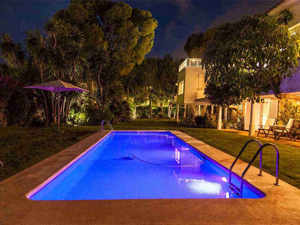 Sitges luxury villas night pool